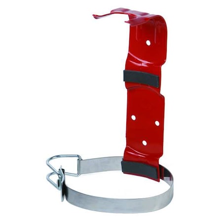 Fire Extinguisher Bracket, Strap, Red