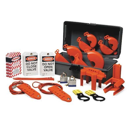 Portable Lockout Kit,Gray,Valve Lockout