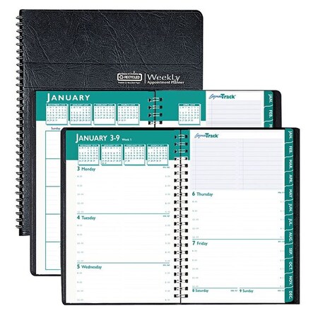 8-1/2 X 11 Express Track Weekly Appointment Book/Monthly Planner, White