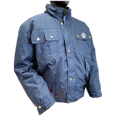 Insulated Blue Nylon Jacket Size M