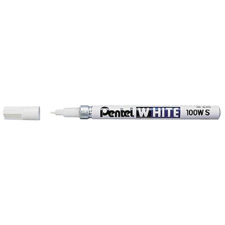 Non-Washable Permanent Marker, Fine Tip White