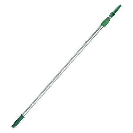 96 Threaded Telescoping Pole, 7/8 In Dia, Green, Aluminum/Plastic