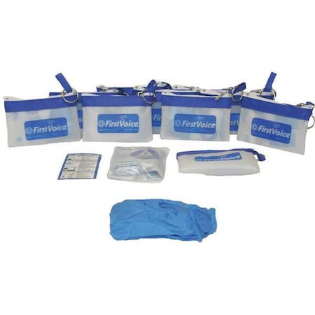 CPR Refillable CPR Keychain Kit (10pk); Each Size 4.25 X 3 X .5