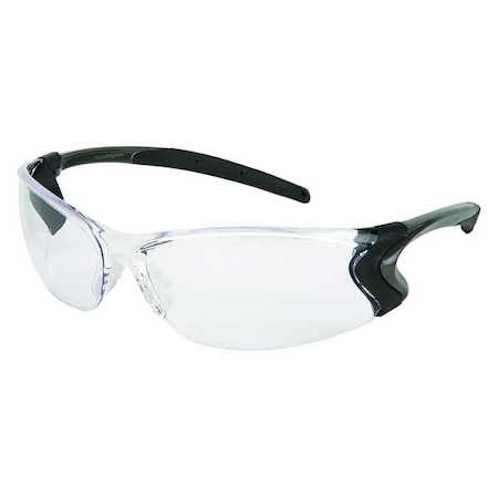 Safety Glasses, Wraparound Clear Polycarbonate Lens, Anti-Fog, Scratch-Resistant