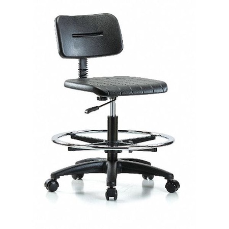 Basic Poly Med Bench Chair,CF,Casters