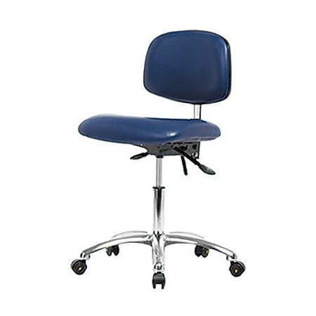 Vinyl ESD Chair, 19 To 24, No Arms, Blue