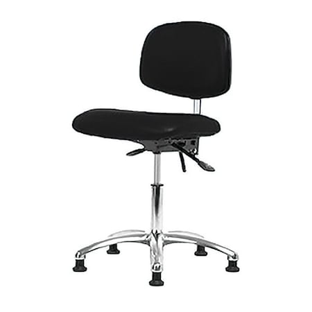 Vinyl ESD Chair, 19 To 24, No Arms, Black