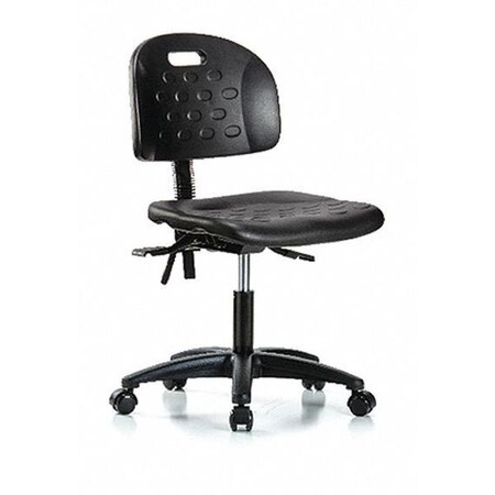 Ergonomic Chair, 17-1/4 To 22-1/2 Height, No Arms, Black
