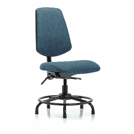 Desk Chair, Fabric, 19 To 24 Height, No Arms, Blue