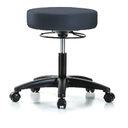 Desk Stool,Vinyl,Casters,Nav