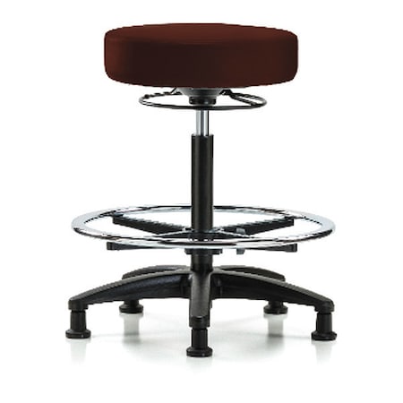 Bench Stool,Hi,Vinyl,CF,Glides,Burg