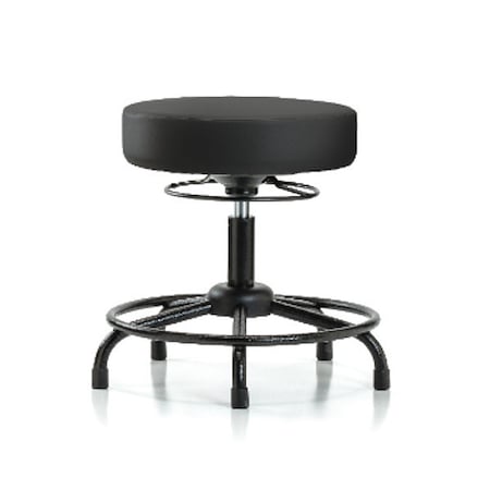 Bench Stool,Med,Vinyl,RT,Glides,BLK