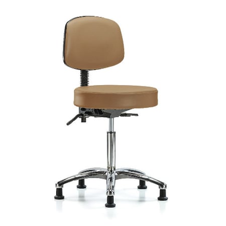 Ben Stool,Med,Vinyl,Bk,Gld,Taupe