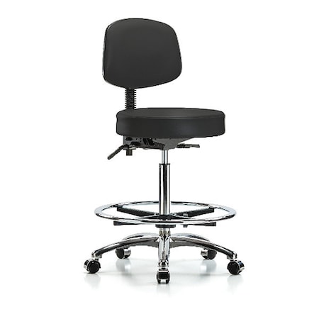 Ben Stool,Hi,Vinyl,Bk,CF,Cast,BLK