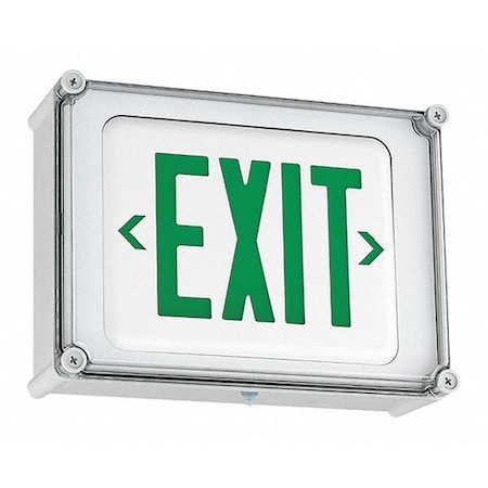 LED,NEMA 4X,Exit Sign,Battery,Green, EVE4XGWE