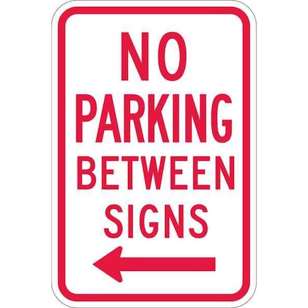 No Parking Between Parking Sign,18x12, T1-1050-HI_12x18