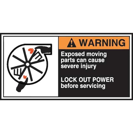 Label,CEMA,2-1/2x5,Warning Exposed,PK5, LECN369