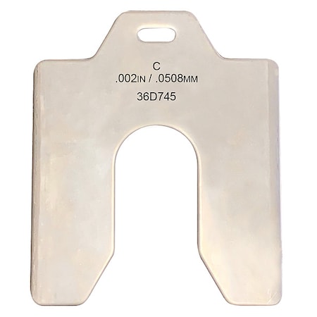 Slotted Shim 4 X 4 X 0.002, Pk20