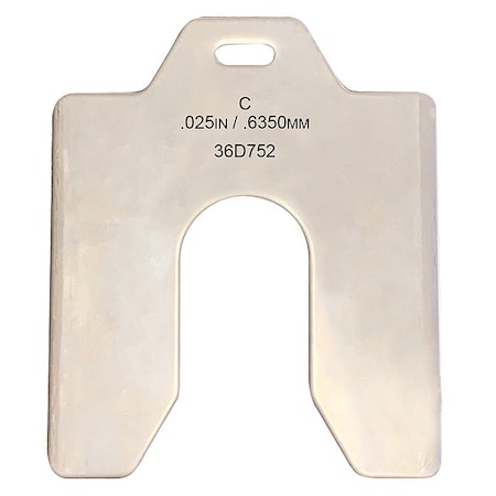 Slotted Shim 4 X 4 X 0.025, Pk20