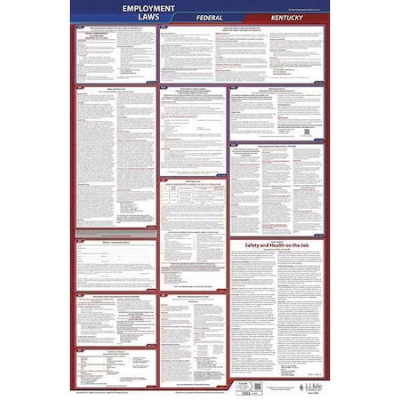 LaborLaw Poster,Fed/STA,KY,ENG,40Wx26inH