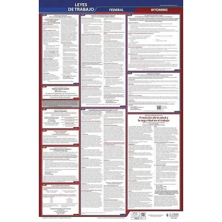 LaborLaw Poster,STA,WY,ENG,40Wx26inH,3yr