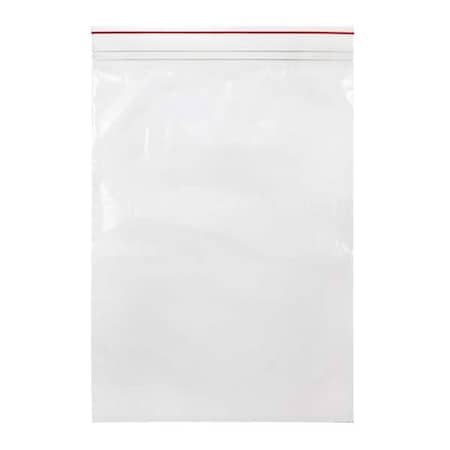 Reclosable Poly Bag Double Zipper Seal 18 X 13, 4 Mil, Clear, Pk500