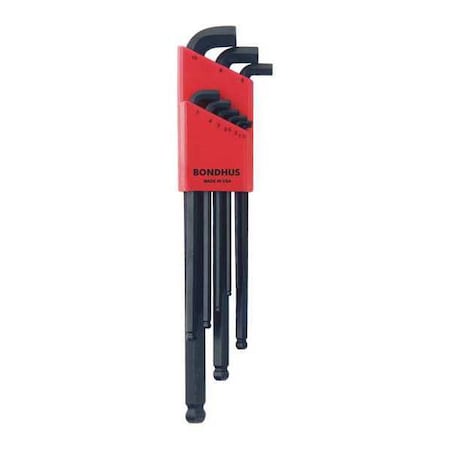 9 Piece Metric L-Shape Hex Key Set, 16599