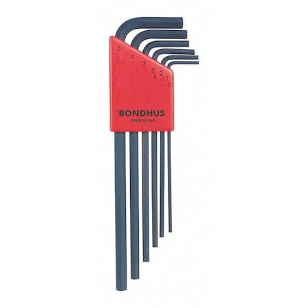 6 Piece Metric L-Shape Hex Key Set, 12146