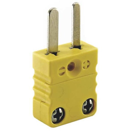 Thermocouple Plug,K,Yellow,Miniature