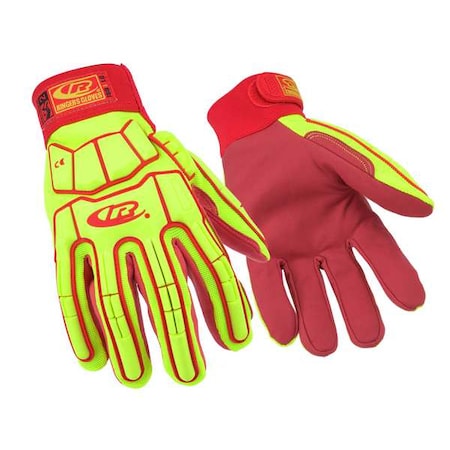 Impact Gloves,L,Synthetic Leather,PR