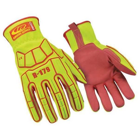 Impact Gloves,M,Full Finger,PR