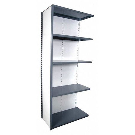 Metal Shelving, 12D X 42W X 84H, 5 Shelves, Steel