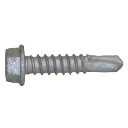 Self-Drilling Screw, #12 X 1 In, Climaseal Steel Hex Head External Hex Drive, 500 PK