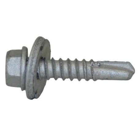 Self-Drilling Screw, #12 X 1 In, Climaseal Steel Hex Head External Hex Drive, 250 PK