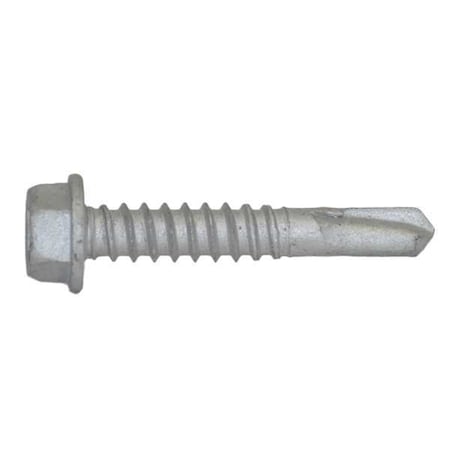 Self-Drilling Screw, #12 X 1 1/4 In, Climaseal Steel Hex Head External Hex Drive, 500 PK