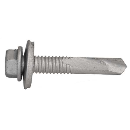 Self-Drilling Screw, #12 X 1 1/4 In, Climaseal Steel Hex Head External Hex Drive, 250 PK