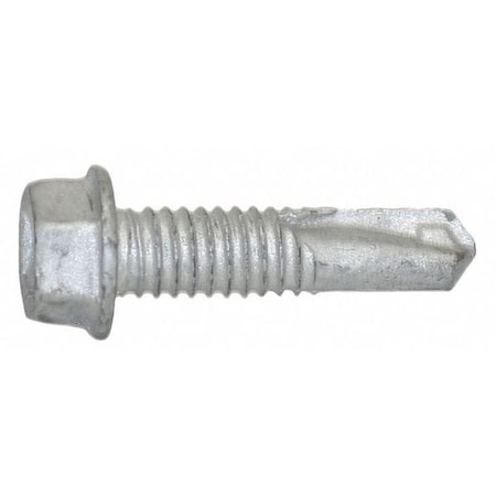 Self-Drilling Screw, #12 X 7/8 In, Climaseal Steel Hex Head External Hex Drive, 500 PK