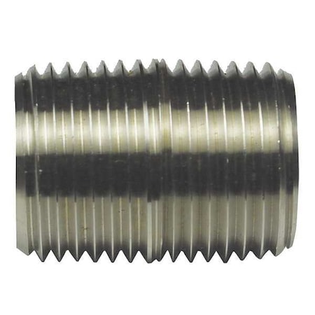 Rigid Nipple,Thread,2-3/64inL,304 SS