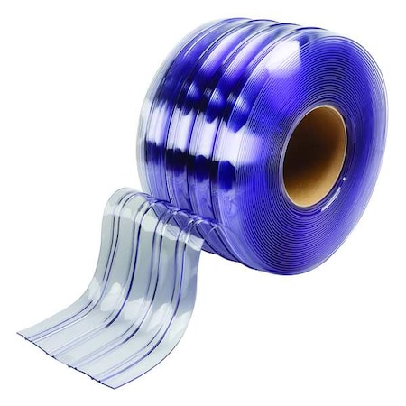 Flexible Bulk Rolls,Ribbed,8in,Clear,PVC