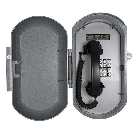 Aluminum Casting Telephone, VoIP, Wall Mount, Gray