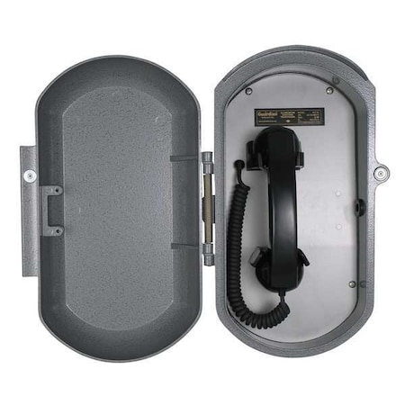 Aluminum Casting Ringdown Telephone, VoIP, Wall Mount, Gray