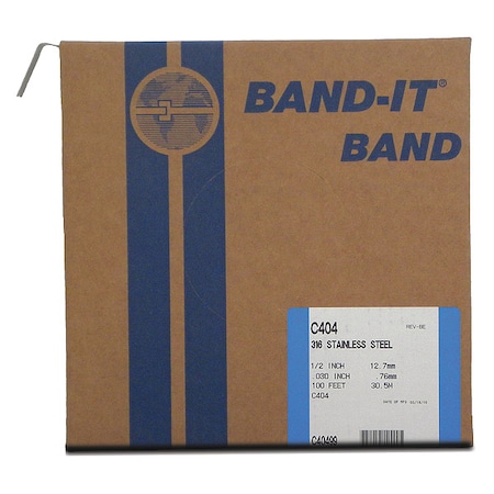 Band, 316Ss, 1/2 X 0.030 X 100 RL/100Ft