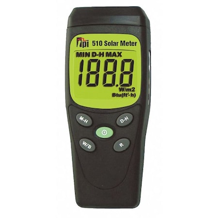 Solar Power Test Meter,LCD,3 Yr, Warr