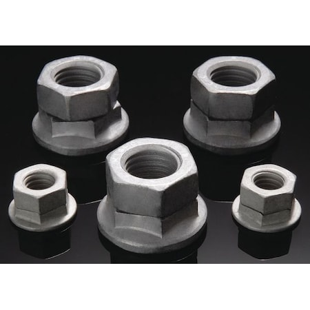 2-Piece Wedge Lock Nut, M10-1.50, Steel, Class 10, Zinc Plated, 11 Mm Ht, 50 PK