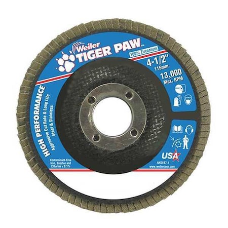 4-1/2 Flap Disc Conical (TY29) Phenolic Backing 40z 7/8 Arbor Hole