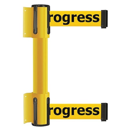 Belt Barrier,Cleaning In Progress,Yellow