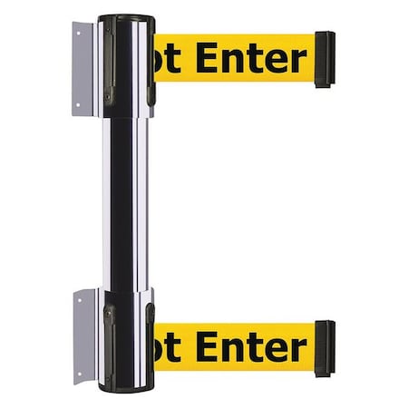 Belt Barrier,Caution-Do Not Enter,Chrome