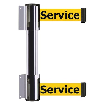 Belt Barrier,Out Of Service,Chrome