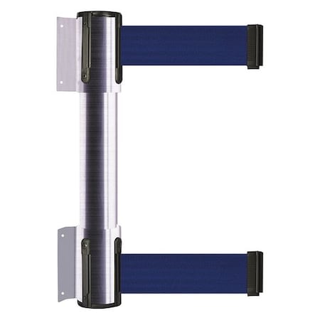 Belt Barrier,Blue,Satin Chrome