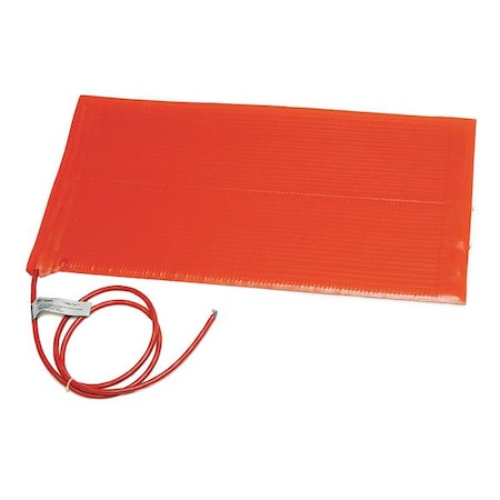 Heating Blanket, Silicone Rubber, 120V, 180W, 6W X 24L, W/ PSA